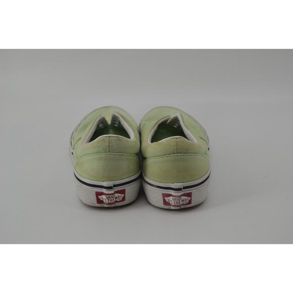 Vans Shoes Women's Neon Green Casual Low Top Sneaker Off the Wall White Size 5.5 - Picture 5 of 11